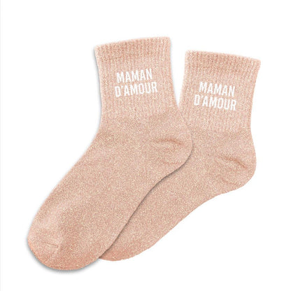 Chaussettes à paillettes: Maman d'amour