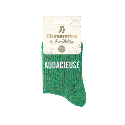 Chaussettes à paillettes: Audacieuse