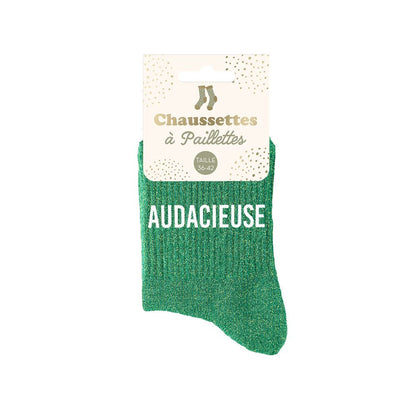 Chaussettes à paillettes: Audacieuse
