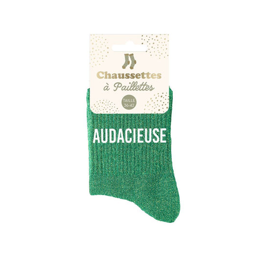 Chaussettes à paillettes: Audacieuse