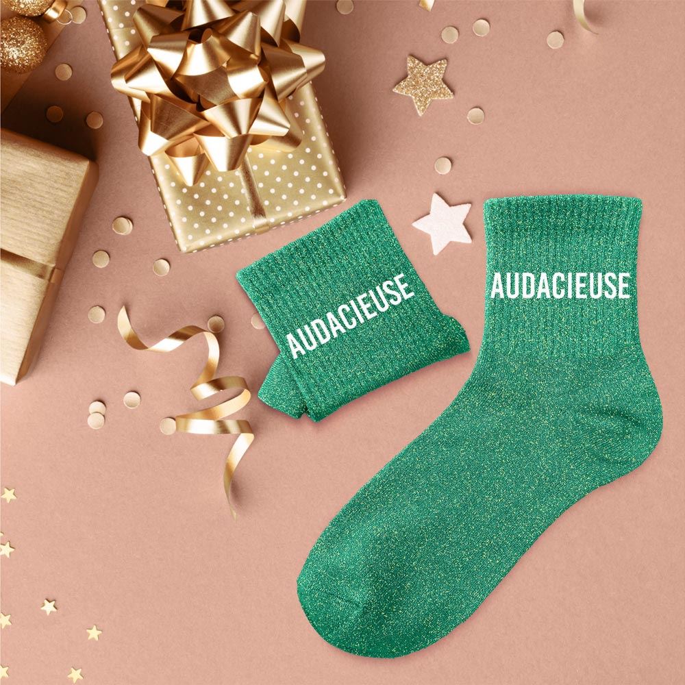 Chaussettes à paillettes: Audacieuse