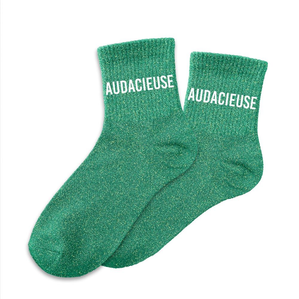 Chaussettes à paillettes: Audacieuse
