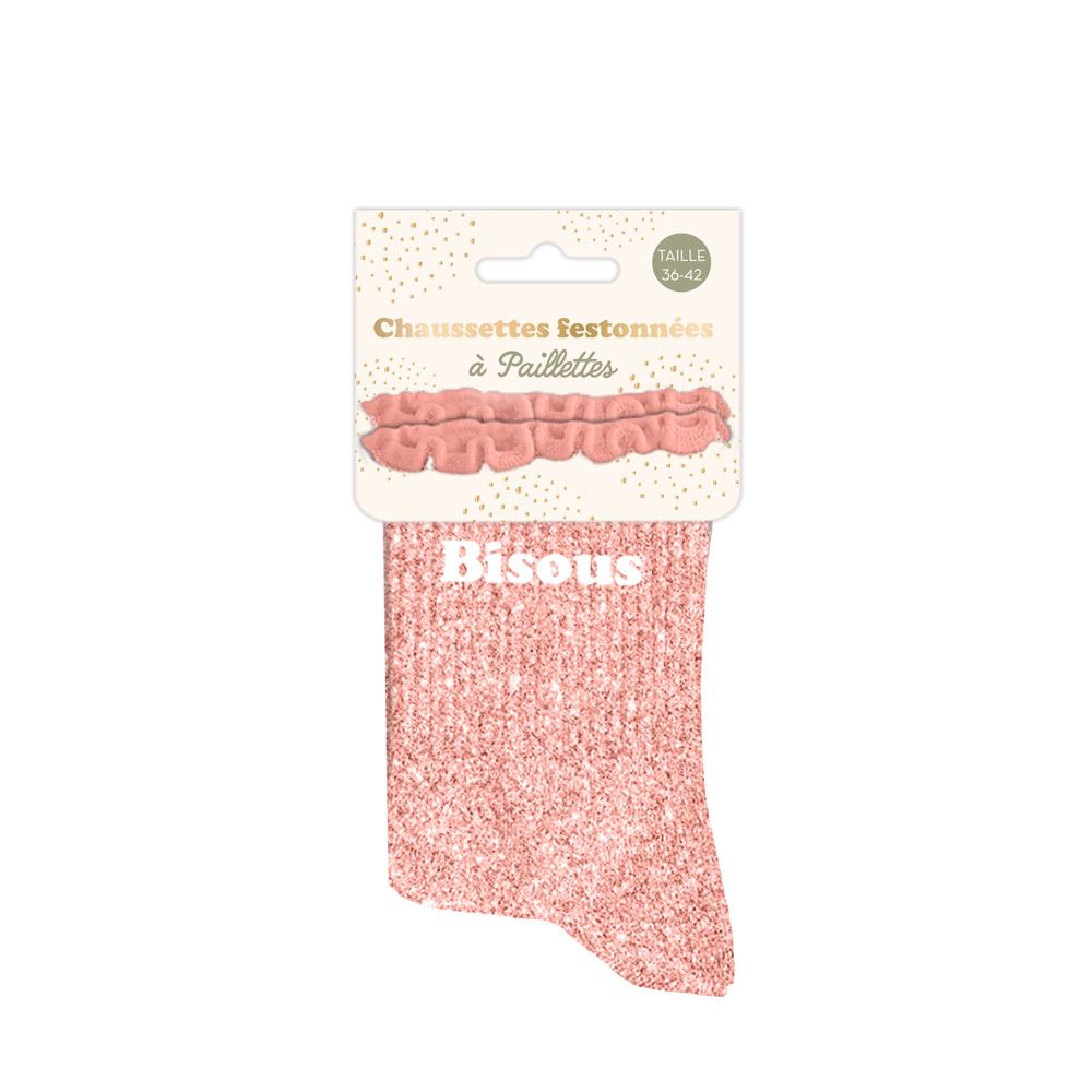 Chaussettes à paillettes: Bisous