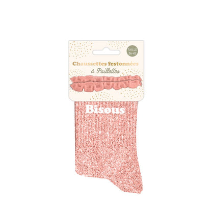 Chaussettes à paillettes: Bisous