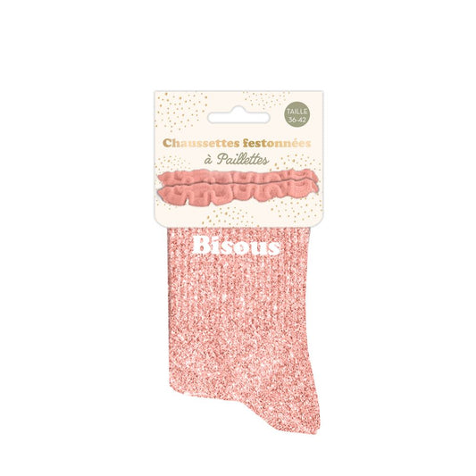 Chaussettes à paillettes: Bisous