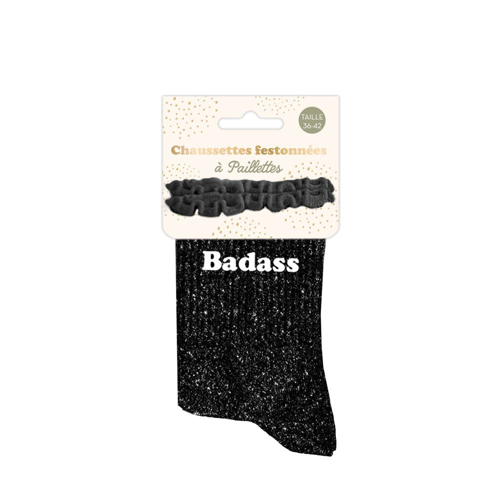 Chaussettes à paillettes: Badass
