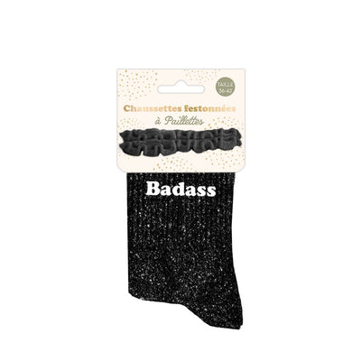 Chaussettes à paillettes: Badass
