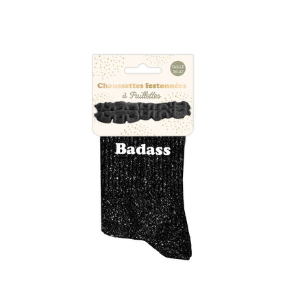 Chaussettes à paillettes: Badass