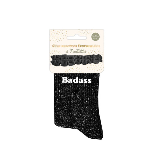 Chaussettes à paillettes: Badass