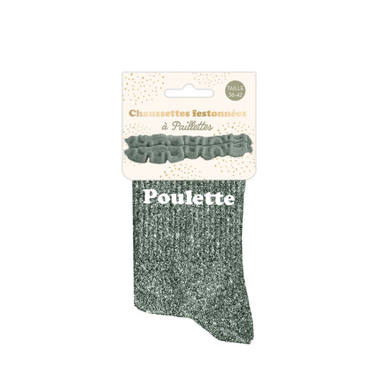 Chaussettes à paillettes: Poulette