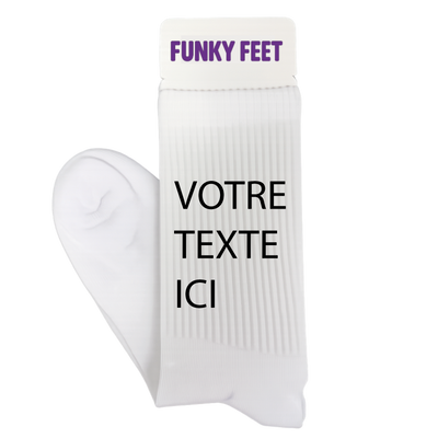 Chaussettes personnalisées unisexe (texte)