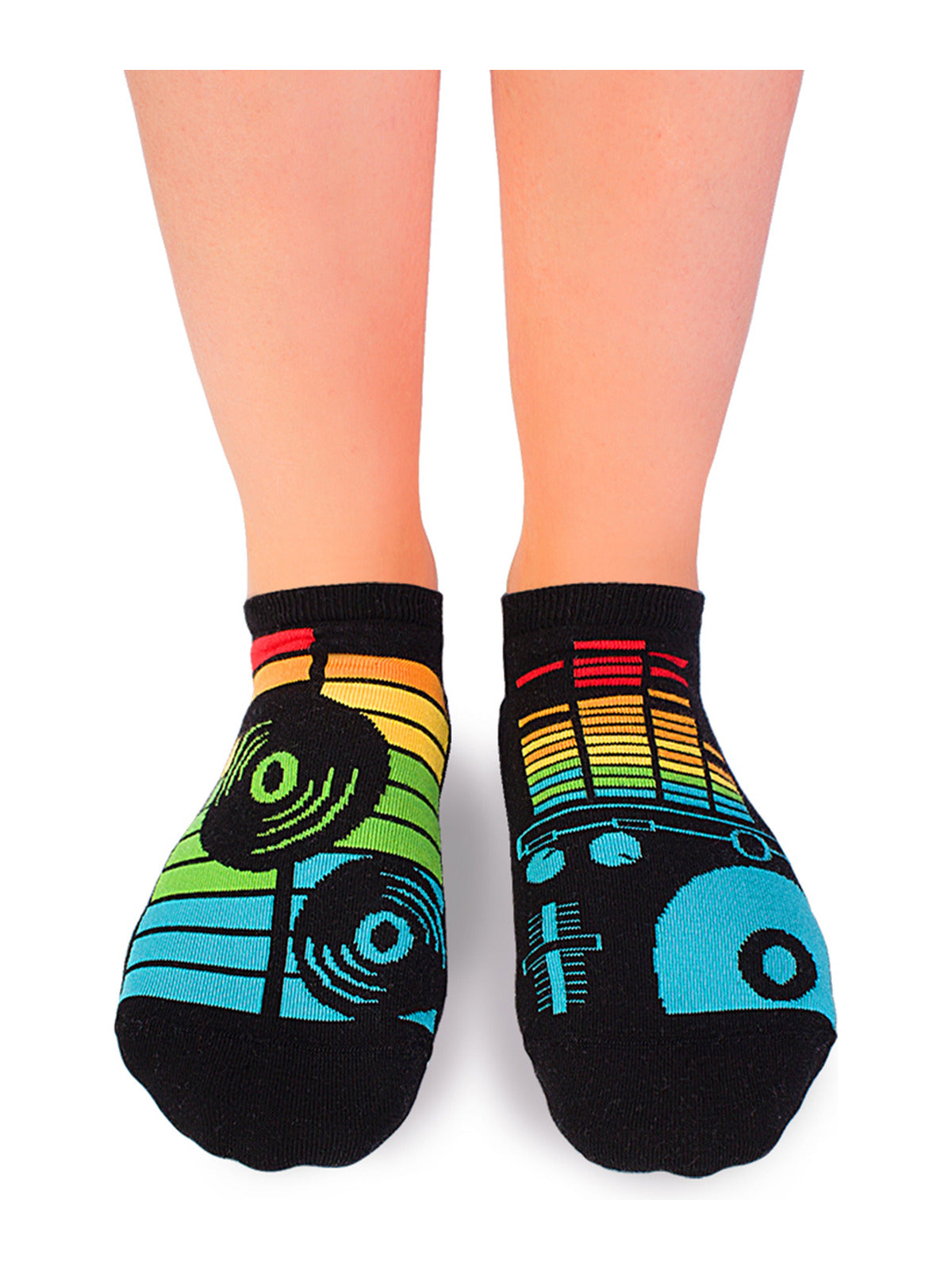 Socquettes coton bio : Disco black