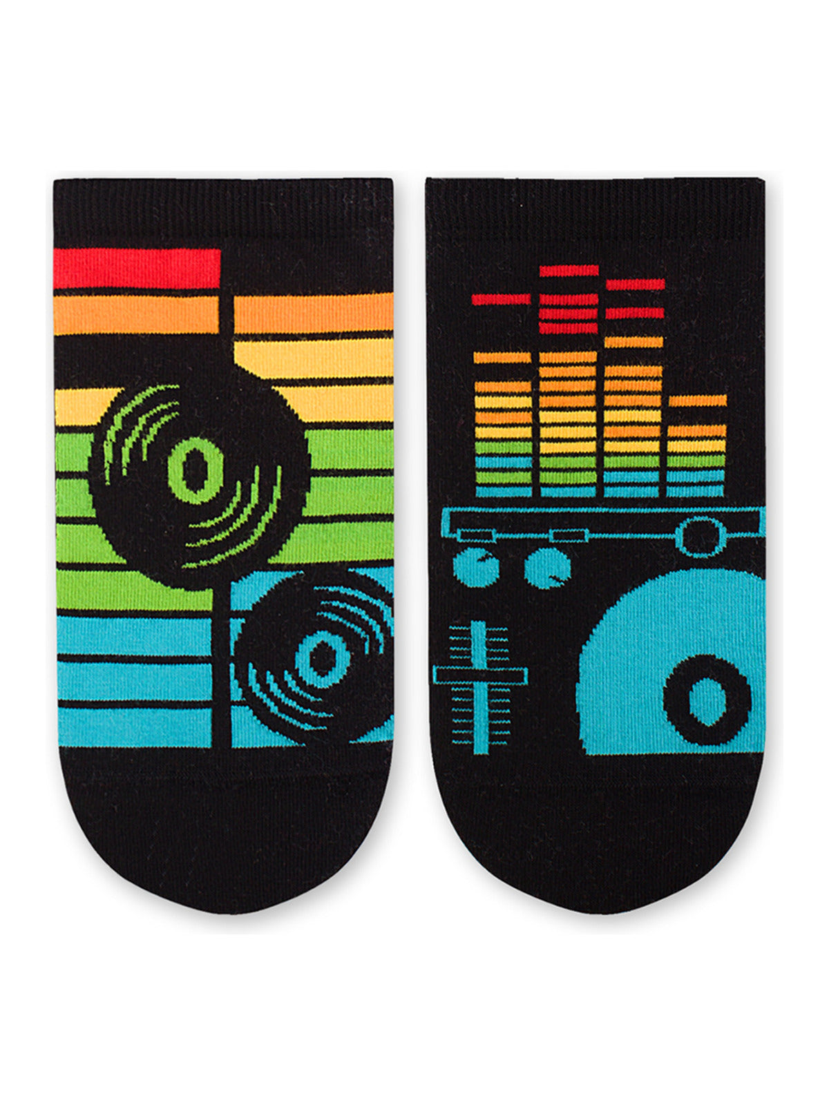 Socquettes coton bio : Disco black