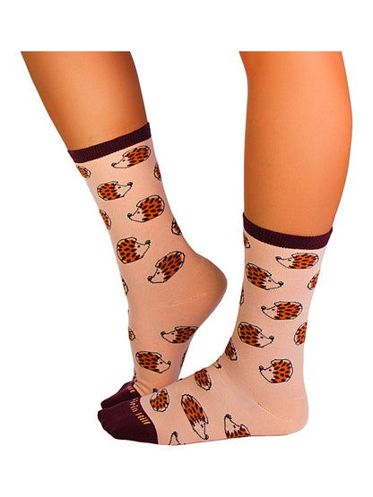 Chaussettes coton bio : Hérissons mignons