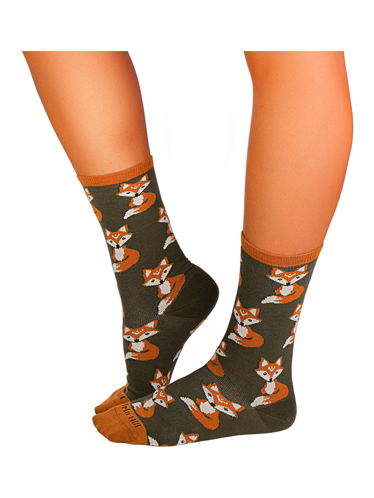 Chaussettes coton bio : Renard en automne