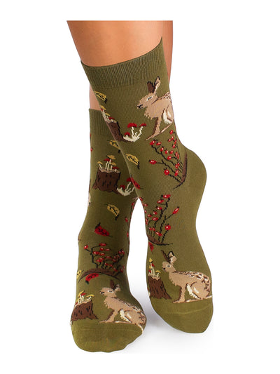 Chaussettes coton bio : Lapin dans la nature
