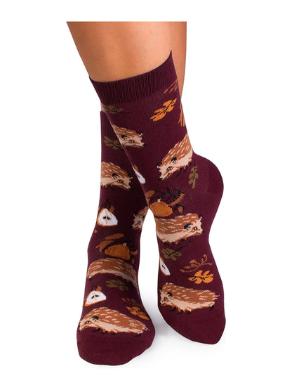Chaussettes coton bio : Hérisson dans la nature