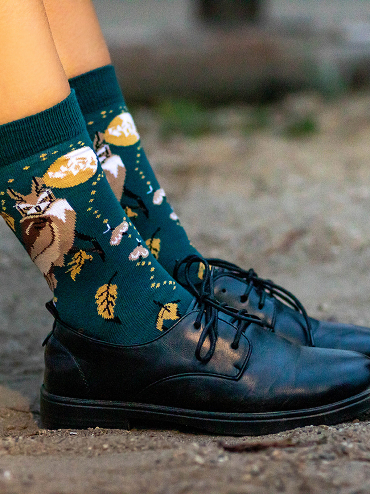 Chaussettes coton bio : Hibou dans la nature