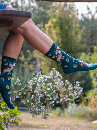 Chaussettes coton bio : Hibou dans la nature