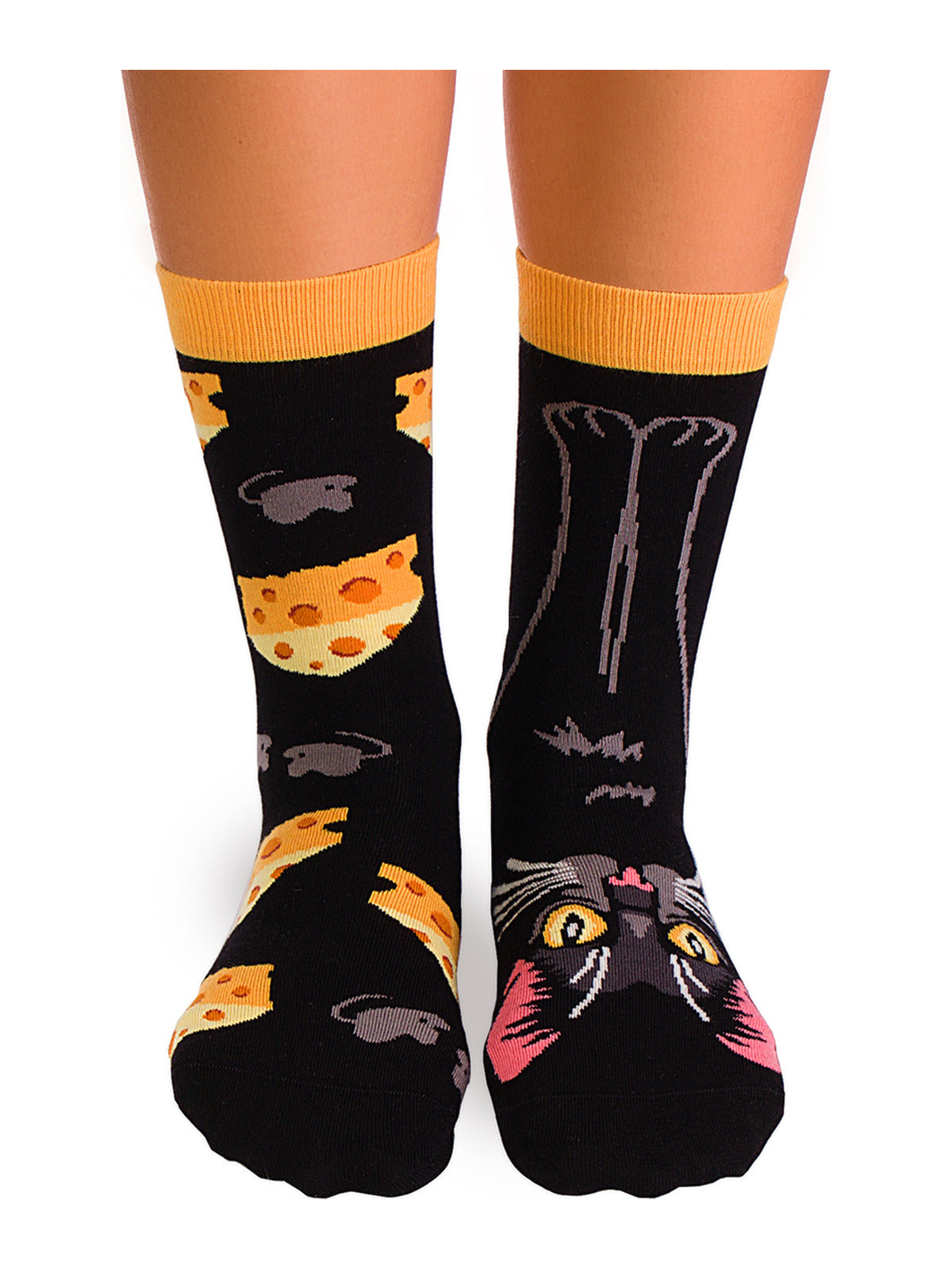 Chaussettes coton bio : Le chat noir