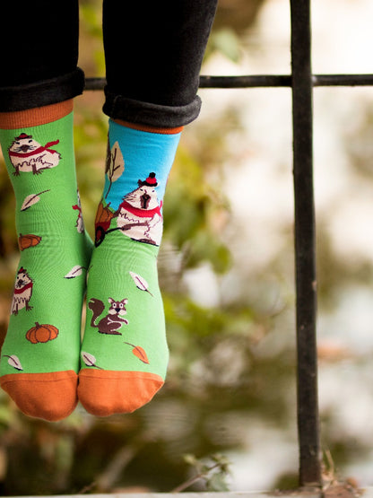 Chaussettes coton bio : Le joyeux Capibara