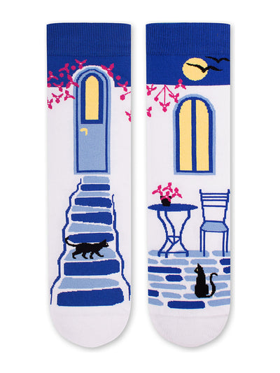 Chaussettes coton bio : Soirée Grecque