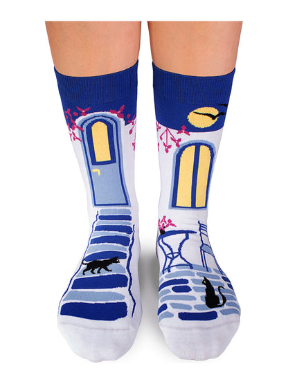 Chaussettes coton bio : Soirée Grecque