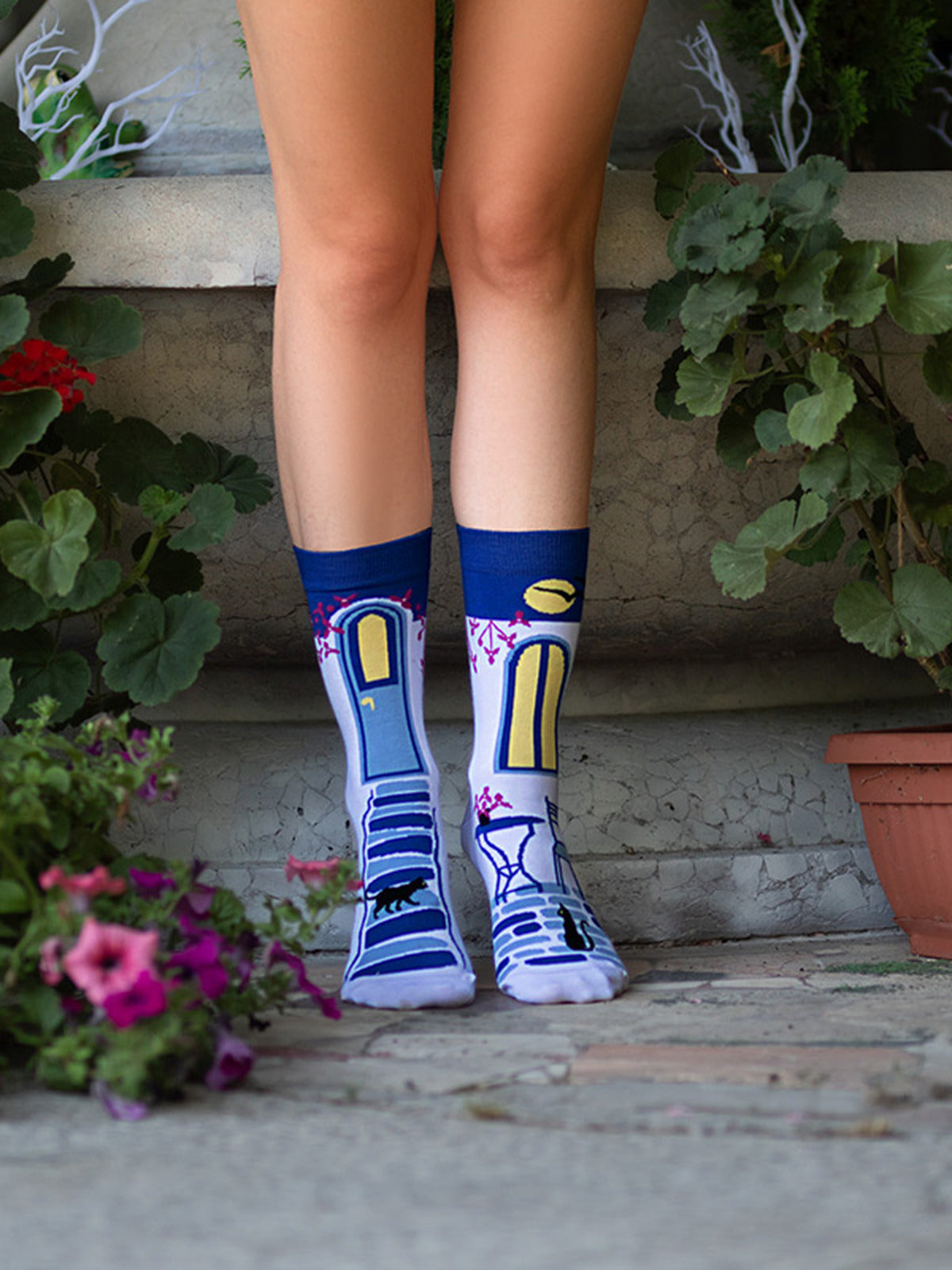 Chaussettes coton bio : Soirée Grecque