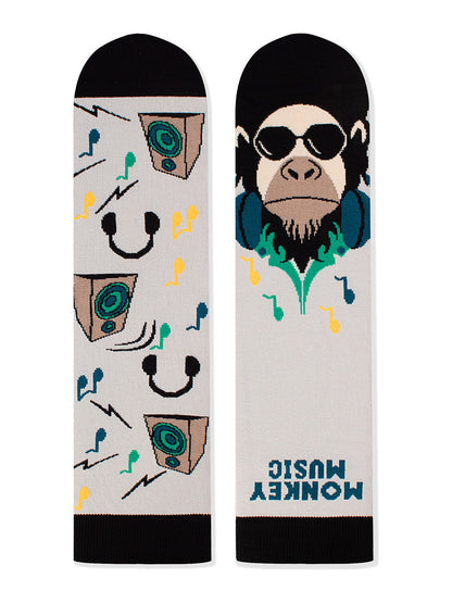Chaussettes coton bio : Le singe Dj