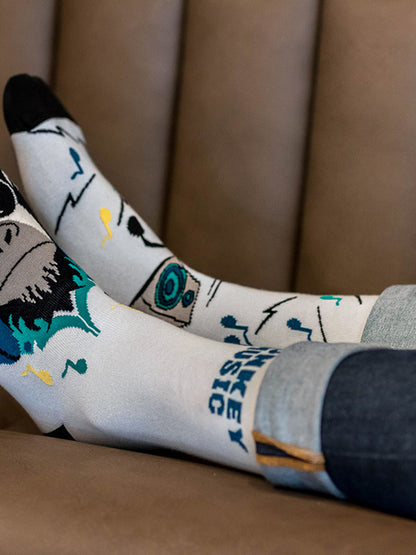 Chaussettes coton bio : Le singe Dj