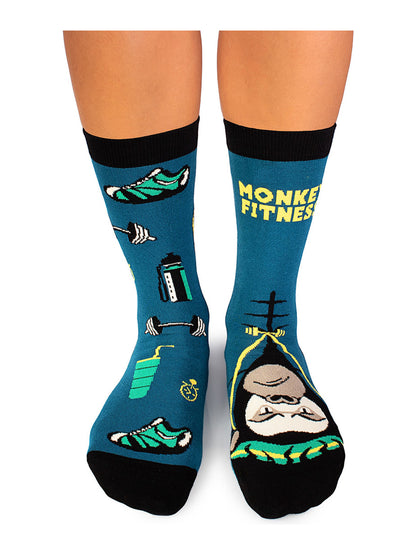 Chaussettes coton bio : Le singe muscu