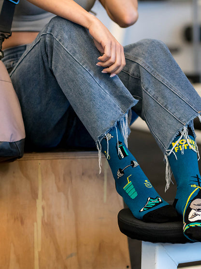 Chaussettes coton bio : Le singe muscu