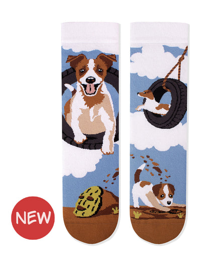 Chaussettes coton bio : Jack Russell
