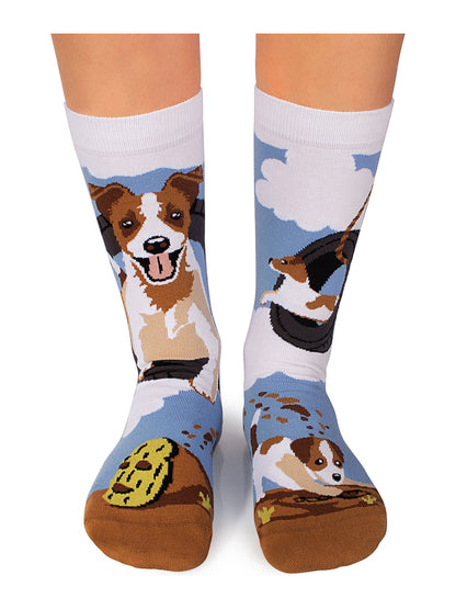 Chaussettes coton bio : Jack Russell