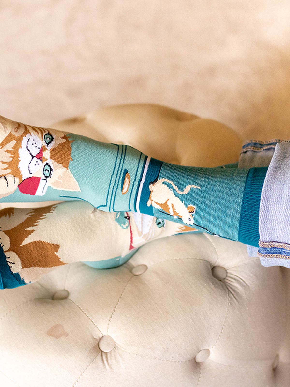 Chaussettes coton bio : Le chat et la souris
