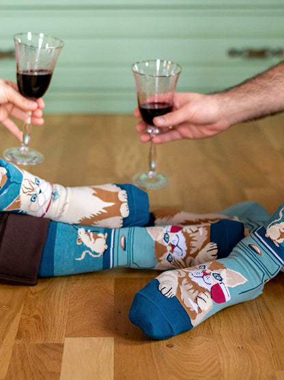 Chaussettes coton bio : Le chat et la souris