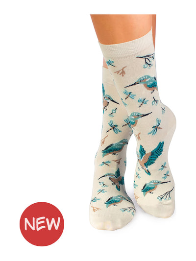 Chaussettes bambou : Pivoine et fleurs