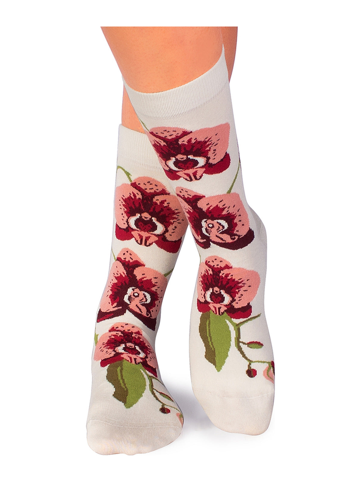 Chaussettes bambou : Orchidée