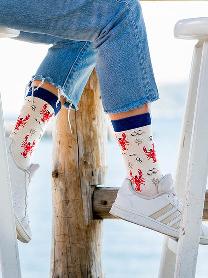Chaussettes coton bio : Homard
