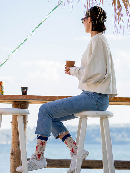 Chaussettes coton bio : Homard