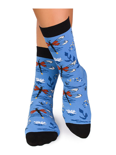 Chaussettes coton bio : Libellules