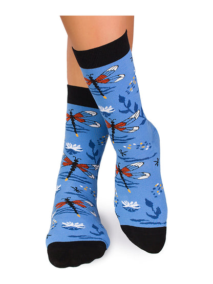 Chaussettes coton bio : Libellules