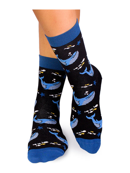 Chaussettes coton bio : Baleines