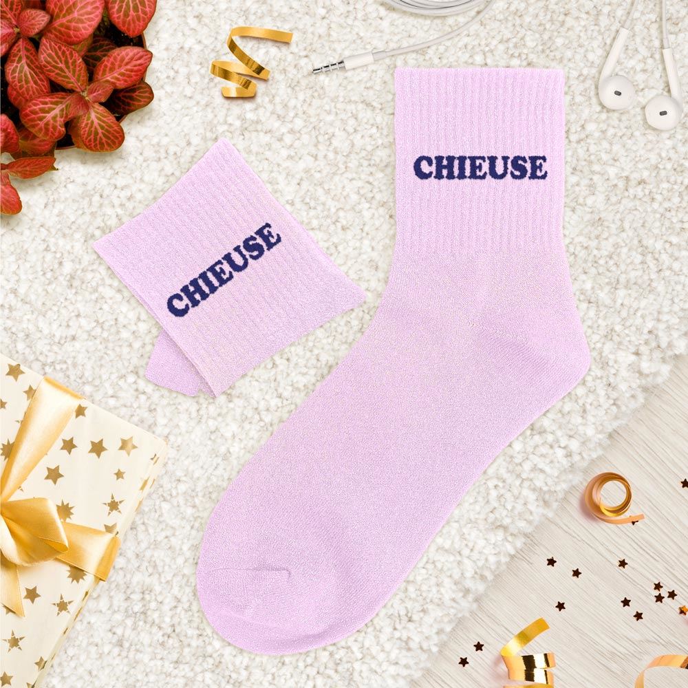 Chaussettes paillettes tuftées: CHIEUSE