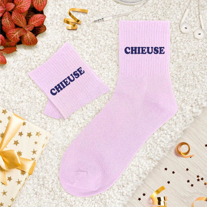Chaussettes paillettes tuftées: CHIEUSE