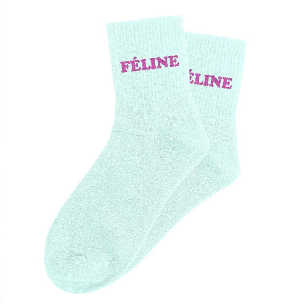 Chaussettes paillettes tuftées: FELINE