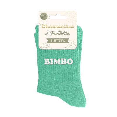 Chaussettes paillettes tuftées: BIMBO