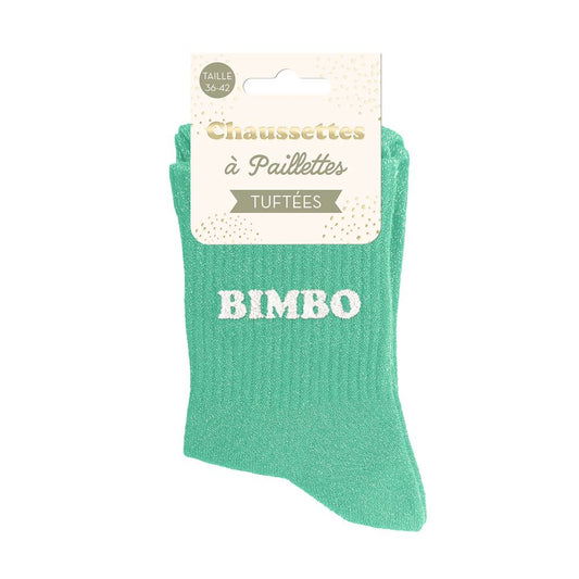 Chaussettes paillettes tuftées: BIMBO