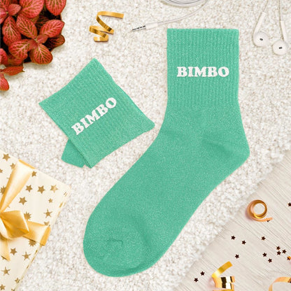 Chaussettes paillettes tuftées: BIMBO