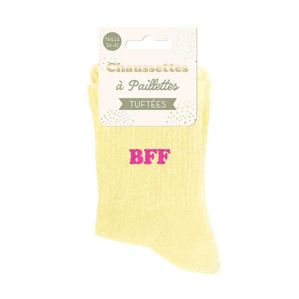 Chaussettes paillettes tuftées: BFF